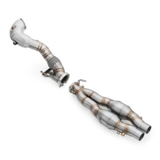 RM MOTORS - DOWNPIPE AUDI TTRS RS3 8Y RSQ3 2.5 TFSI + HEAT SHIELD AND CATALYST