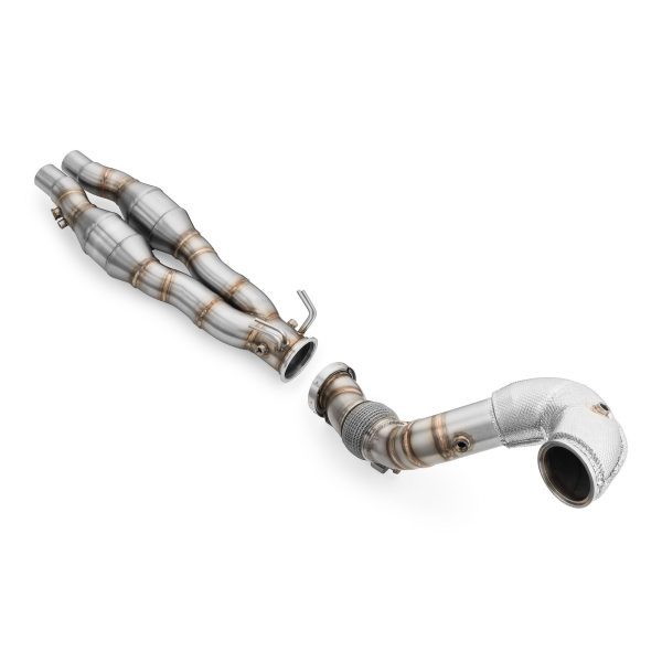 RM MOTORS - DOWNPIPE AUDI TTRS RS3 8Y RSQ3 2.5 TFSI + HEAT SHIELD AND CATALYST - Image 2