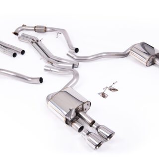 MILLTEK - SSXAU1113 - AUDI S5 3.0 V6 TURBO COUPE/SPORTBACK B9 (SPORT DIFF MODELS ONLY &AMP; WITH BRACE BARS) - LEFT HAND DRIVE CARS ONLY 2017&GT;2026 CAT-BACK