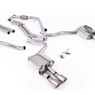 MILLTEK - SSXAU1115 - AUDI S5 3.0 V6 TURBO COUPE/SPORTBACK B9 (SPORT DIFF MODELS ONLY &AMP; WITH BRACE BARS) - LEFT HAND DRIVE CARS ONLY 2017&GT;2026 CAT-BACK