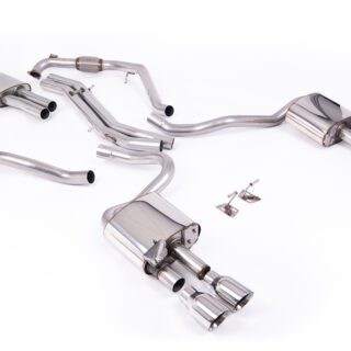 MILLTEK - SSXAU1120 - AUDI S5 3.0 V6 TURBO COUPE/SPORTBACK B9 (SPORT DIFF MODELS ONLY &AMP; WITH BRACE BARS) - LEFT HAND DRIVE CARS ONLY 2017&GT;2026 CAT-BACK
