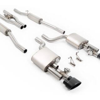 MILLTEK - SSXAU1128 - AUDI RS4 B7 4.2 V8 SALOON AVANT AND CABRIOLET - V2 SYSTEMS 2006&GT;2007 CAT-BACK