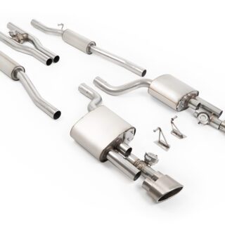 MILLTEK - SSXAU1129 - AUDI RS4 B7 4.2 V8 SALOON AVANT AND CABRIOLET - V2 SYSTEMS 2006&GT;2007 CAT-BACK