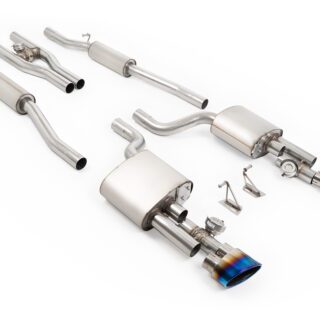 MILLTEK - SSXAU1130 - AUDI RS4 B7 4.2 V8 SALOON AVANT AND CABRIOLET - V2 SYSTEMS 2006&GT;2007 CAT-BACK