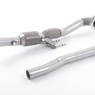 MILLTEK - SSXAU312 - VOLKSWAGEN SCIROCCO R / GOLF MK5-MK6 GTI 2.0TFSI / BEETLE 2.0 TSI (A5 CHASSIS) LARGE BORE DOWNPIPE AND HI-FLOW SPORTS CAT