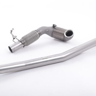 MILLTEK - SSXAU381 - AUDI A3/S3 8V 2.0TFSI - VOLKSWAGEN GOLF MK7 2.0TFSI / MK7 R 2.0 TSI / GOLF MK7.5 R 2.0 TSI 2014&GT;2021 LARGE BORE DOWNPIPE AND HI-FLOW SPORTS CAT