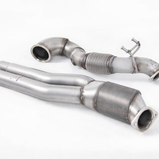 MILLTEK - SSXAU726 - AUDI RS3 SALOON-SEDAN 400PS (8V MQB - 8Y MQB EVO) / TT MK3 TTRS 2.5TFSI QUATTRO (NON-OPF/GPF MODELS) 2016&GT;2026 LARGE BORE DOWNPIPE AND HI-FLOW SPORTS CAT