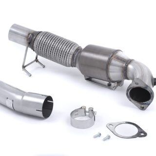 MILLTEK - SSXFD192 - FORD FOCUS MK3 RS 2.3-LITRE ECOBOOST 4WD 5-DOOR HATCHBACK 2016&GT;2018 LARGE BORE DOWNPIPE AND HI-FLOW SPORTS CAT