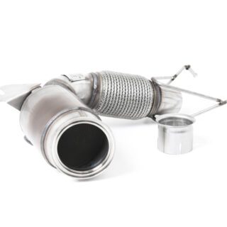 MILLTEK - SSXM451 - NEW MINI MK3 (F55-F56) MINI COOPER S 2.0 TURBO / MK3 MINI JCW & GP3 2.0 TURBO WITH GPF/OPF ONLY 2019>2026 LARGE BORE DOWNPIPE AND HI-FLOW SPORTS CAT
