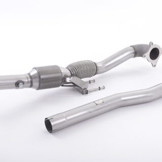 MILLTEK - SSXVW215 - VOLKSWAGEN GOLF MK6 R 2.0 TFSI 270PS 2009&GT;2013 LARGE BORE DOWNPIPE AND HI-FLOW SPORTS CAT