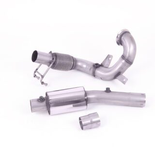 MILLTEK - SSXVW555 - VOLKSWAGEN POLO GTI 2.0 TSI (AW 5 DOOR PRE FACELIFT MODELS ONLY) - GPF/OPF MODELS ONLY 2019&GT;2021 LARGE-BORE DOWNPIPE AND DE-CAT