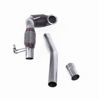 MILLTEK - SSXVW571 - VOLKSWAGEN POLO GTI 2.0 TSI (AW - 5 DOOR) - NON GPF/OPF MODELS ONLY 2018&GT;2019 CAST DOWNPIPE WITH RACE CAT