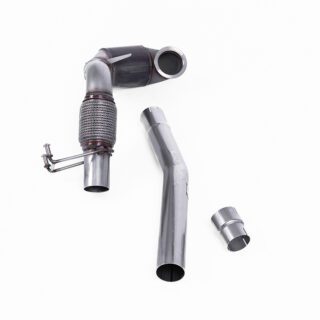 MILLTEK - SSXVW572 - VOLKSWAGEN POLO GTI 2.0 TSI (AW - 5 DOOR) - NON GPF/OPF MODELS ONLY 2018&GT;2019 CAST DOWNPIPE WITH RACE CAT