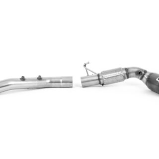 MILLTEK - SSXVW639 - CUPRA 2.0TSI 245PS / SEAT LEON MK4 300PS / SKODA OCTAVIA VRS 2.0 TSI 245PS / VOLKSWAGEN GOLF MK8 GTI 245-300 PS - GOLF MK8.5 GTI 265-300 PS (OPF/GPF EQUIPPED MODELS ONLY) 2020&GT;2026 LARGE BORE DOWNPIPE AND HI-FLOW SPORTS CAT