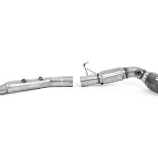 MILLTEK - SSXVW640 - CUPRA 2.0TSI 245PS / SEAT LEON MK4 300PS / SKODA OCTAVIA VRS 2.0 TSI 245PS / VOLKSWAGEN GOLF MK8 GTI 245-300 PS – GOLF MK8.5 GTI 265-300 PS (OPF/GPF EQUIPPED MODELS ONLY) 2020>2026 LARGE BORE DOWNPIPE AND HI-FLOW SPORTS CAT