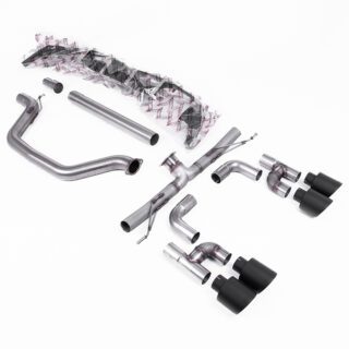 MILLTEK - SSXVW693 - VOLKSWAGEN GOLF MK8 GTI (GOLF R STYLE QUAD OUTLET - 245PS OPF/GPF EQUIPPED MODELS ONLY) 2020&GT;2024 PARTICULATE FILTER-BACK