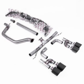 MILLTEK - SSXVW696 - VOLKSWAGEN GOLF MK8 GTI (GOLF R STYLE QUAD OUTLET - 245PS OPF/GPF EQUIPPED MODELS ONLY) 2020&GT;2024 PARTICULATE FILTER-BACK