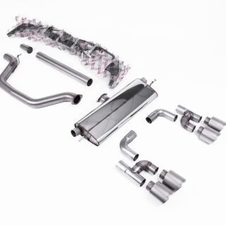 MILLTEK - SSXVW699 - VOLKSWAGEN GOLF MK8 GTI (GOLF R STYLE QUAD OUTLET - 245PS OPF/GPF EQUIPPED MODELS ONLY) 2020&GT;2024 PARTICULATE FILTER-BACK