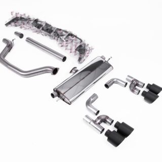 MILLTEK - SSXVW700 - VOLKSWAGEN GOLF MK8 GTI (GOLF R STYLE QUAD OUTLET - 245PS OPF/GPF EQUIPPED MODELS ONLY) 2020&GT;2024 PARTICULATE FILTER-BACK