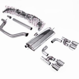 MILLTEK - SSXVW701 - VOLKSWAGEN GOLF MK8 GTI (GOLF R STYLE QUAD OUTLET - 245PS OPF/GPF EQUIPPED MODELS ONLY) 2020&GT;2024 PARTICULATE FILTER-BACK