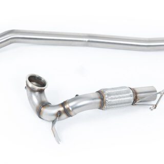 MILLTEK - SSXVW723 - VOLKSWAGEN GOLF MK7.5 R 2.0 TSI 310PS (NON-GPF EQUIPPED MODELS ONLY) - 80MM RACE SYSTEMS 2017&GT;2021 LARGE-BORE DOWNPIPE AND DE-CAT